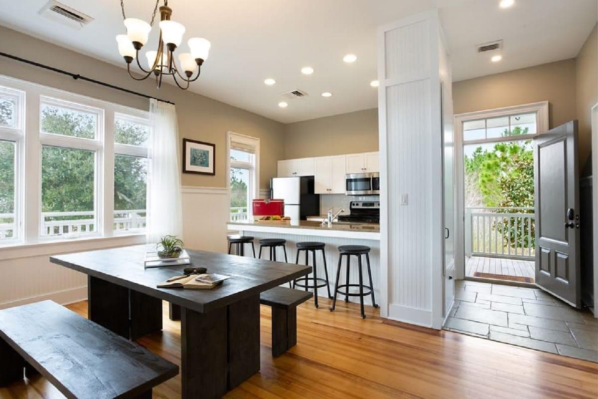 Kitchen and dining area
